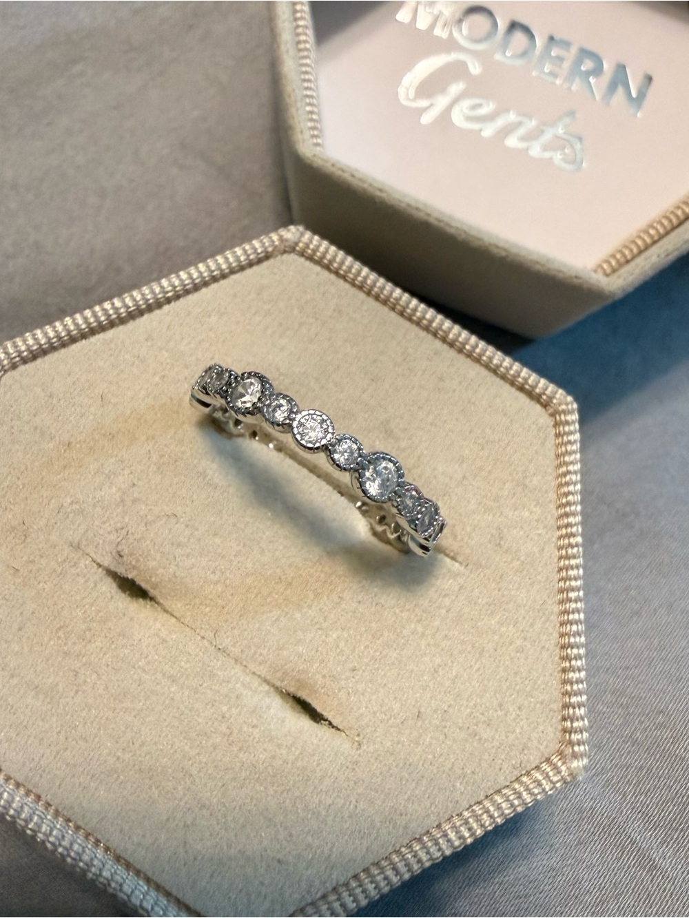 Modern Gents Silver Eternity Ring